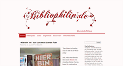 Desktop Screenshot of bibliophilin.de