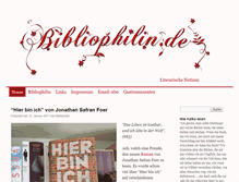 Tablet Screenshot of bibliophilin.de